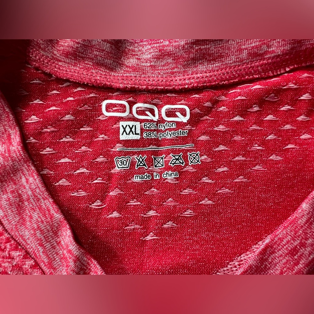 OQQ Men's Red Performance Tee - Picture 3 of 4